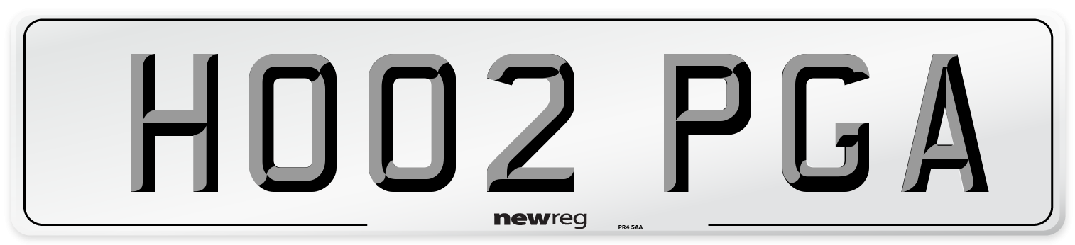 HO02 PGA Number Plate from New Reg